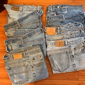 Men’s denim jeans, worn by still in good condition